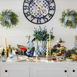 MacKenzie-Childs Room Accents<Royal Check Small Farmhouse Wall Clock