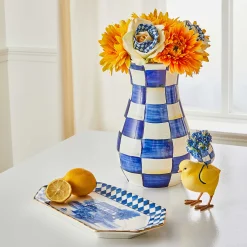 MacKenzie-Childs Spring|Greenery & Florals<Royal Check Tall Vase  Bouquet Set