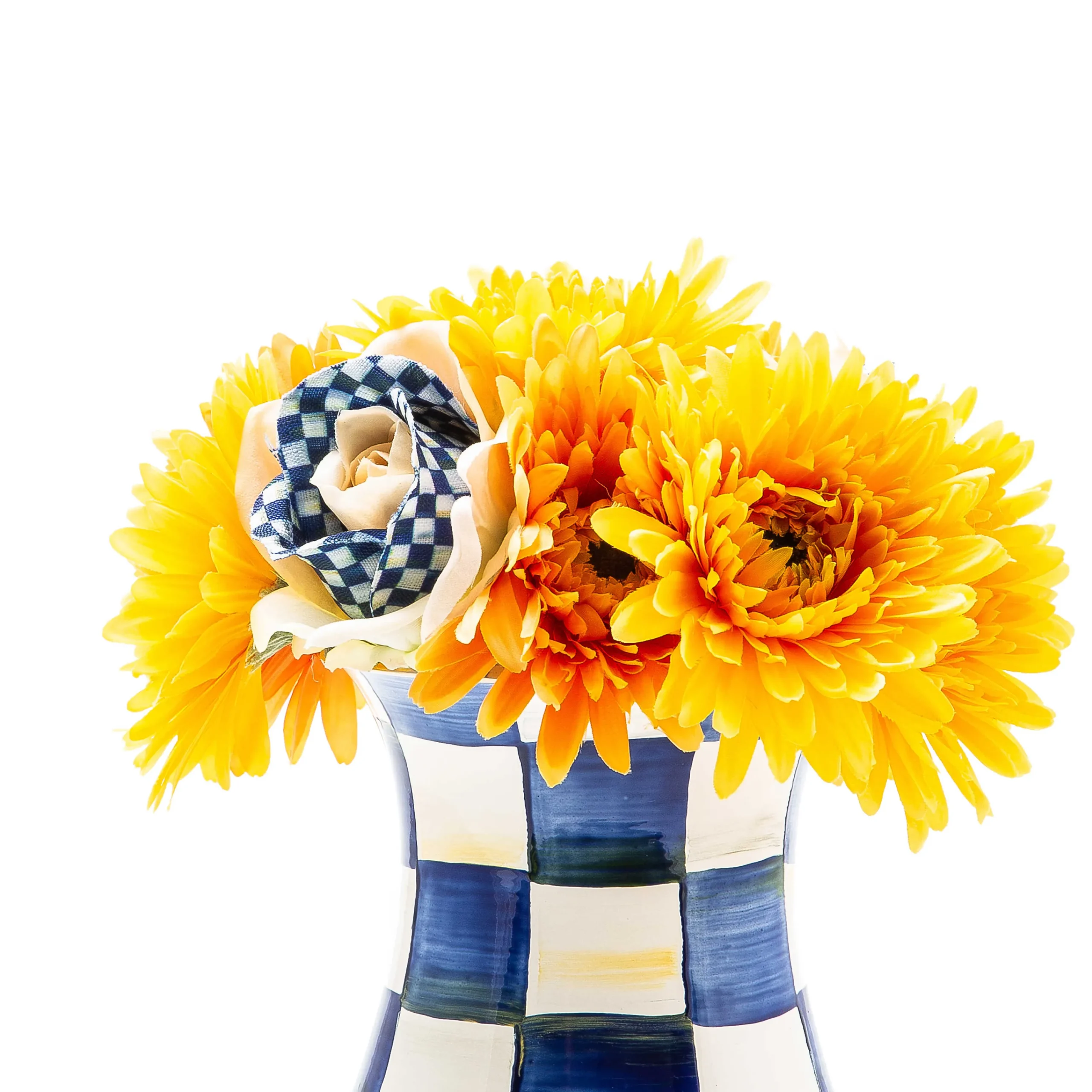 MacKenzie-Childs Spring|Greenery & Florals<Royal Check Tall Vase  Bouquet Set