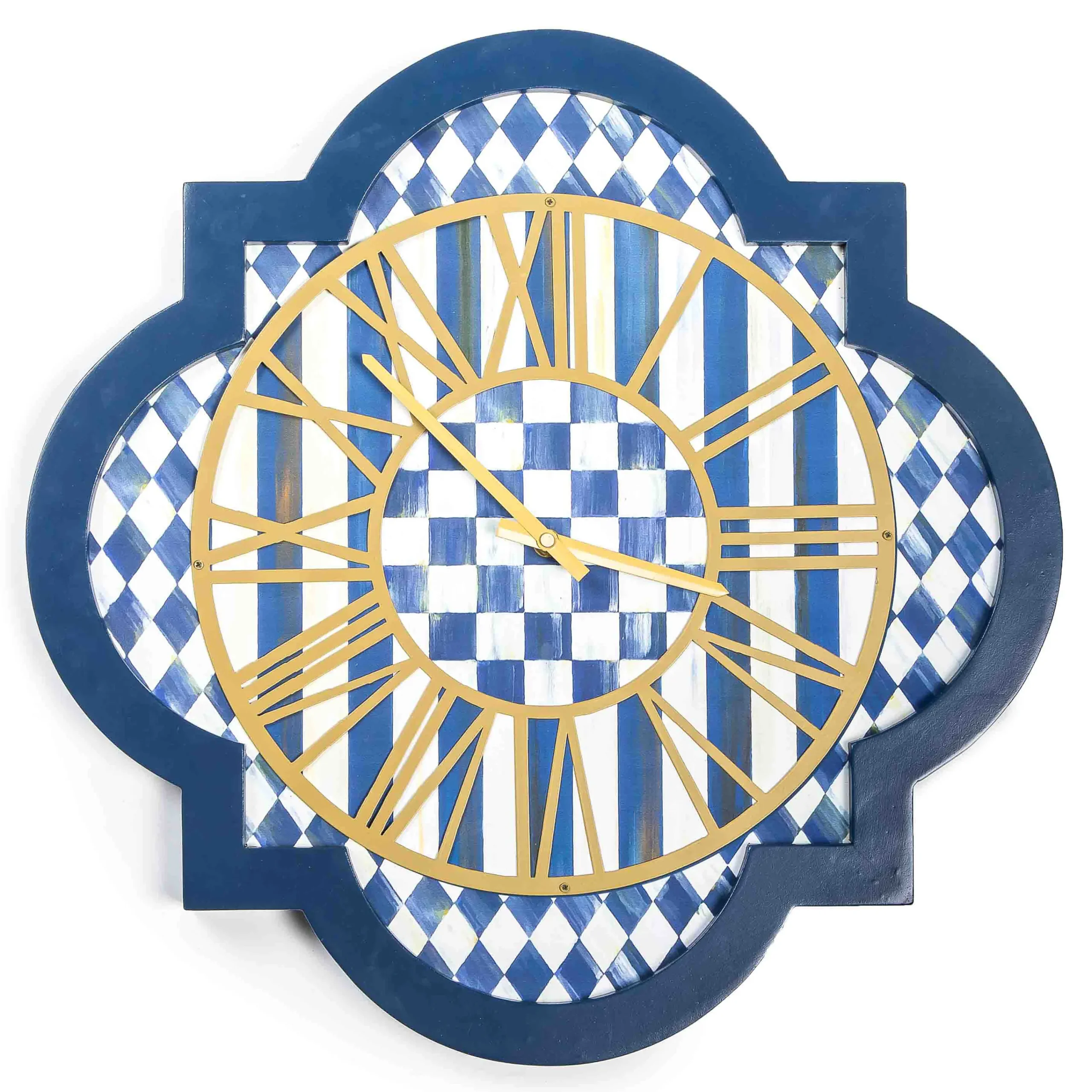 MacKenzie-Childs Room Accents<Royal Check Tile Wall Clock