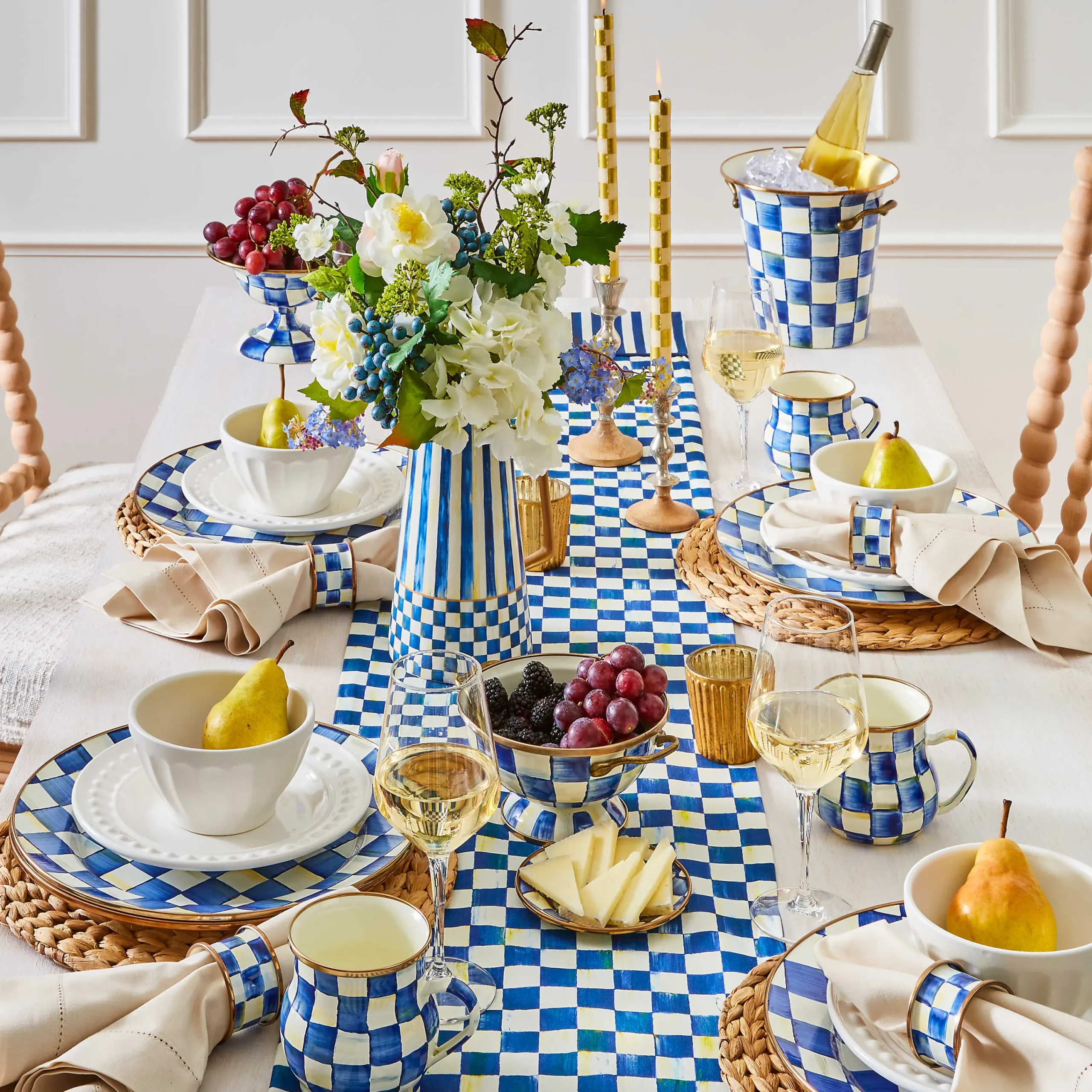 MacKenzie-Childs Drinkware|Bar Entertaining<Royal Check Wine Cooler