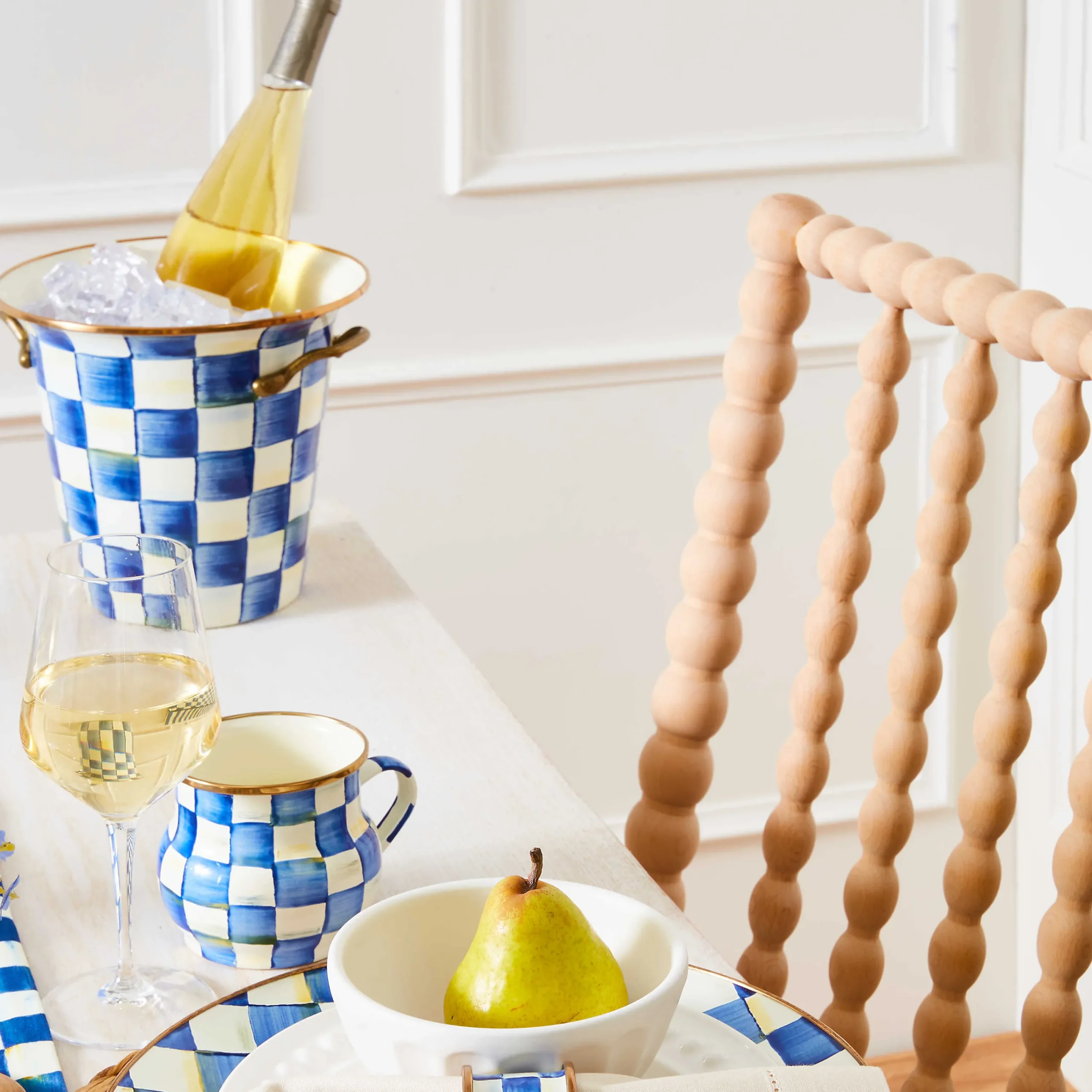 MacKenzie-Childs Drinkware|Bar Entertaining<Royal Check Wine Cooler