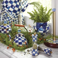 MacKenzie-Childs Kitchen Storage & Organization<Royal Check Wood Paper Towel Holder