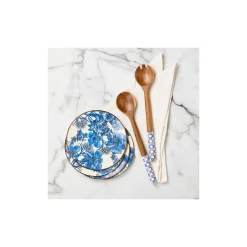 MacKenzie-Childs Serveware<Royal Check Wood Salad Servers