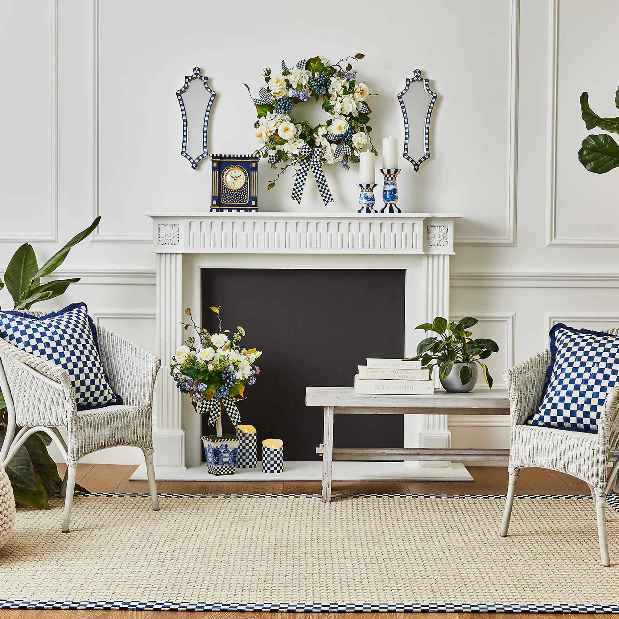 MacKenzie-Childs Easter|Spring<Royal Fresh Cut Wreath