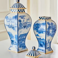 MacKenzie-Childs Kitchen Storage & Organization<Royal Toile Large Ginger Jar