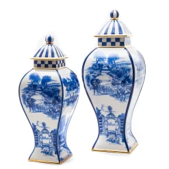 MacKenzie-Childs Kitchen Storage & Organization<Royal Toile Large Ginger Jar