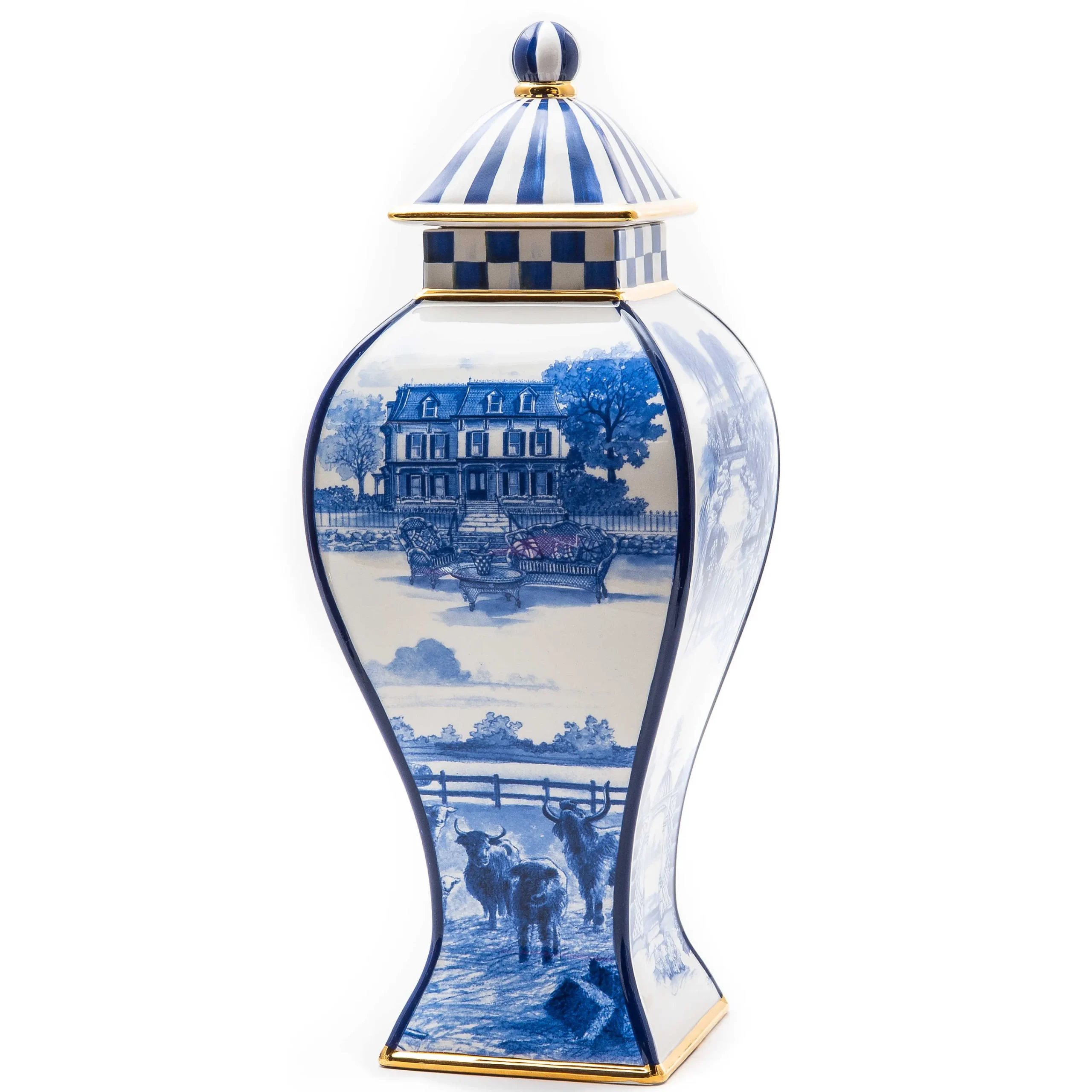 MacKenzie-Childs Kitchen Storage & Organization<Royal Toile Large Ginger Jar