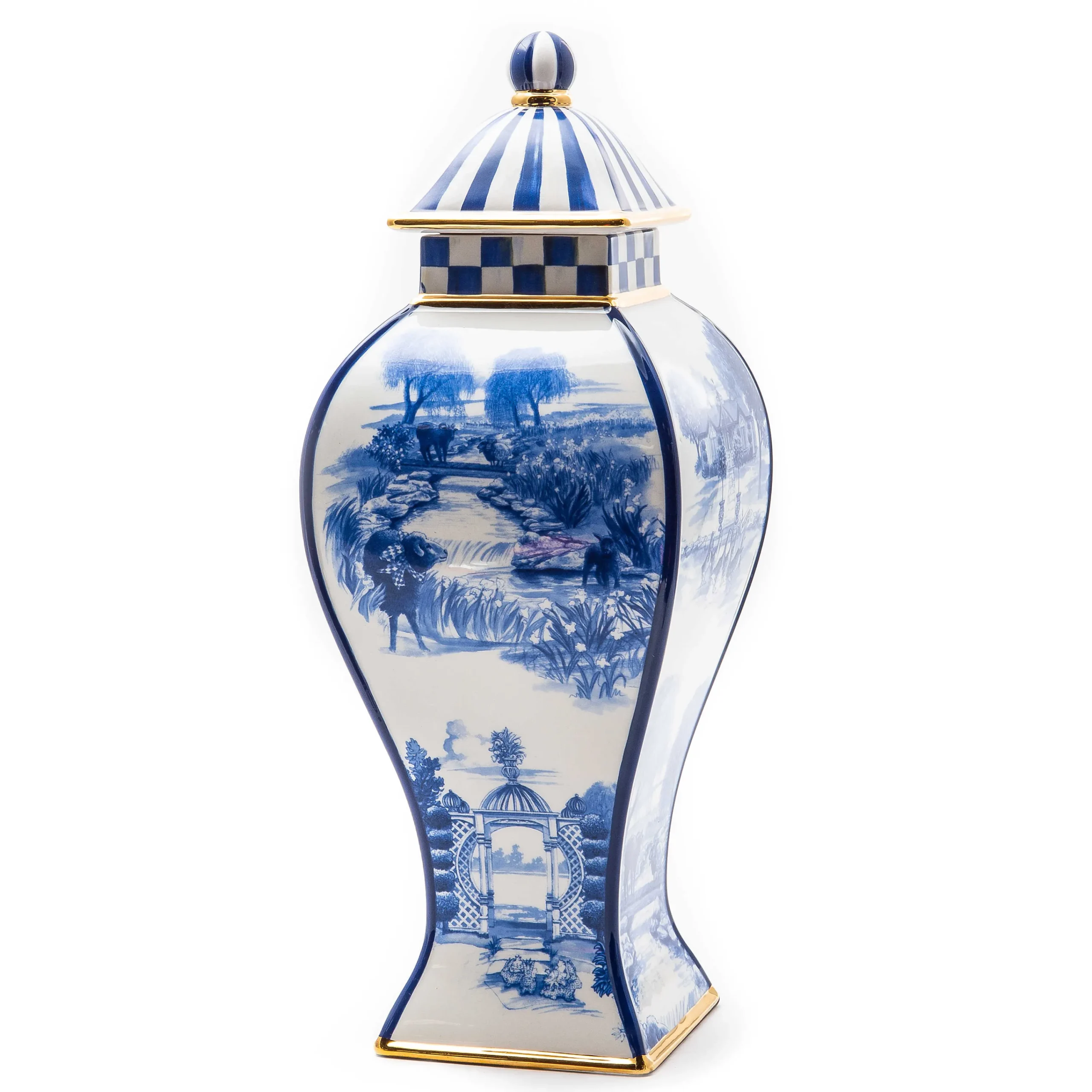 MacKenzie-Childs Kitchen Storage & Organization<Royal Toile Large Ginger Jar