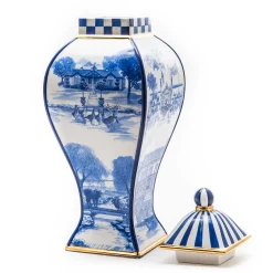 MacKenzie-Childs Kitchen Storage & Organization<Royal Toile Large Ginger Jar