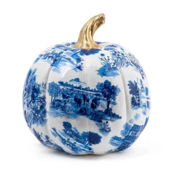 MacKenzie-Childs Pumpkins|The Halloween Shop<Royal Toile Large Pumpkin