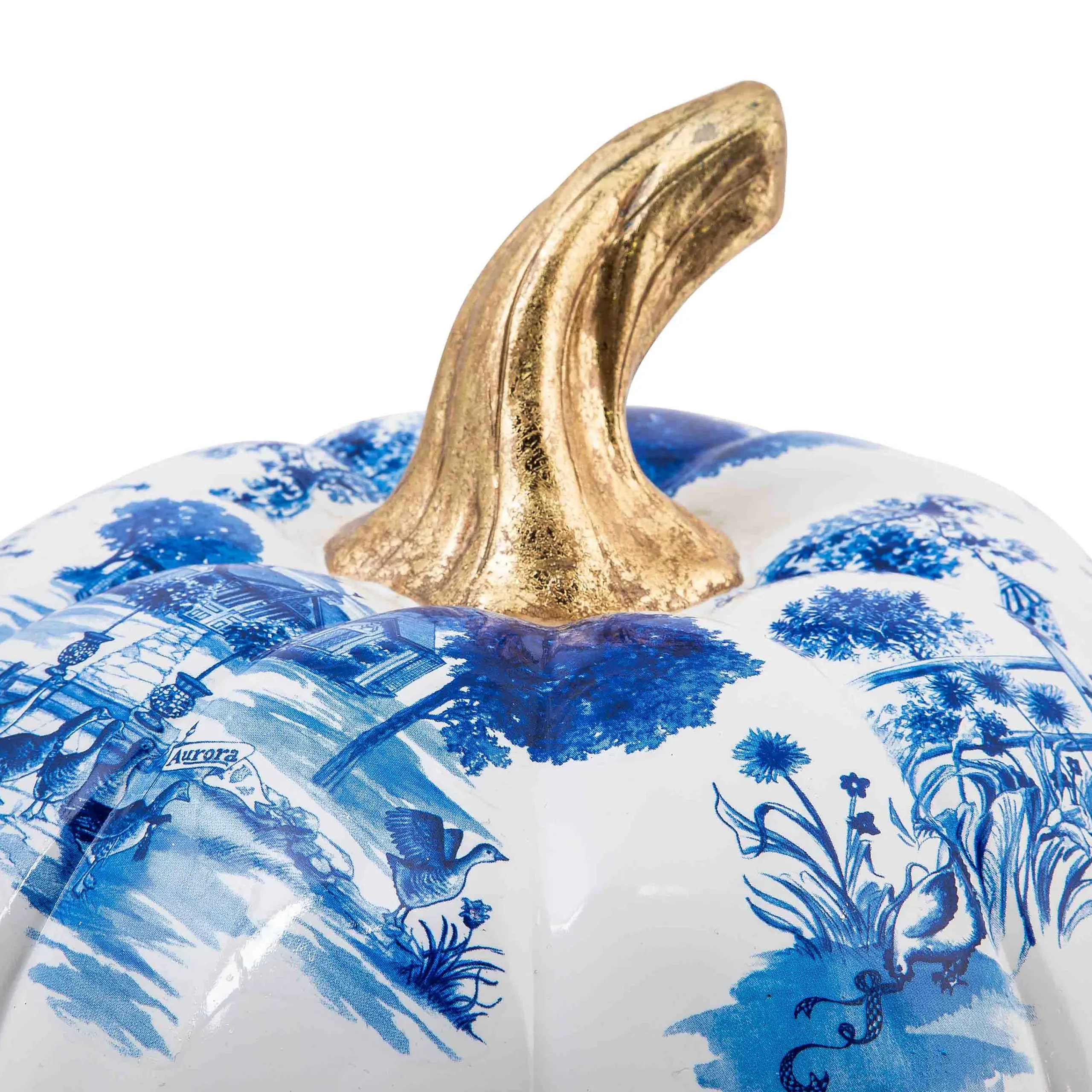 MacKenzie-Childs Pumpkins|The Halloween Shop<Royal Toile Large Pumpkin