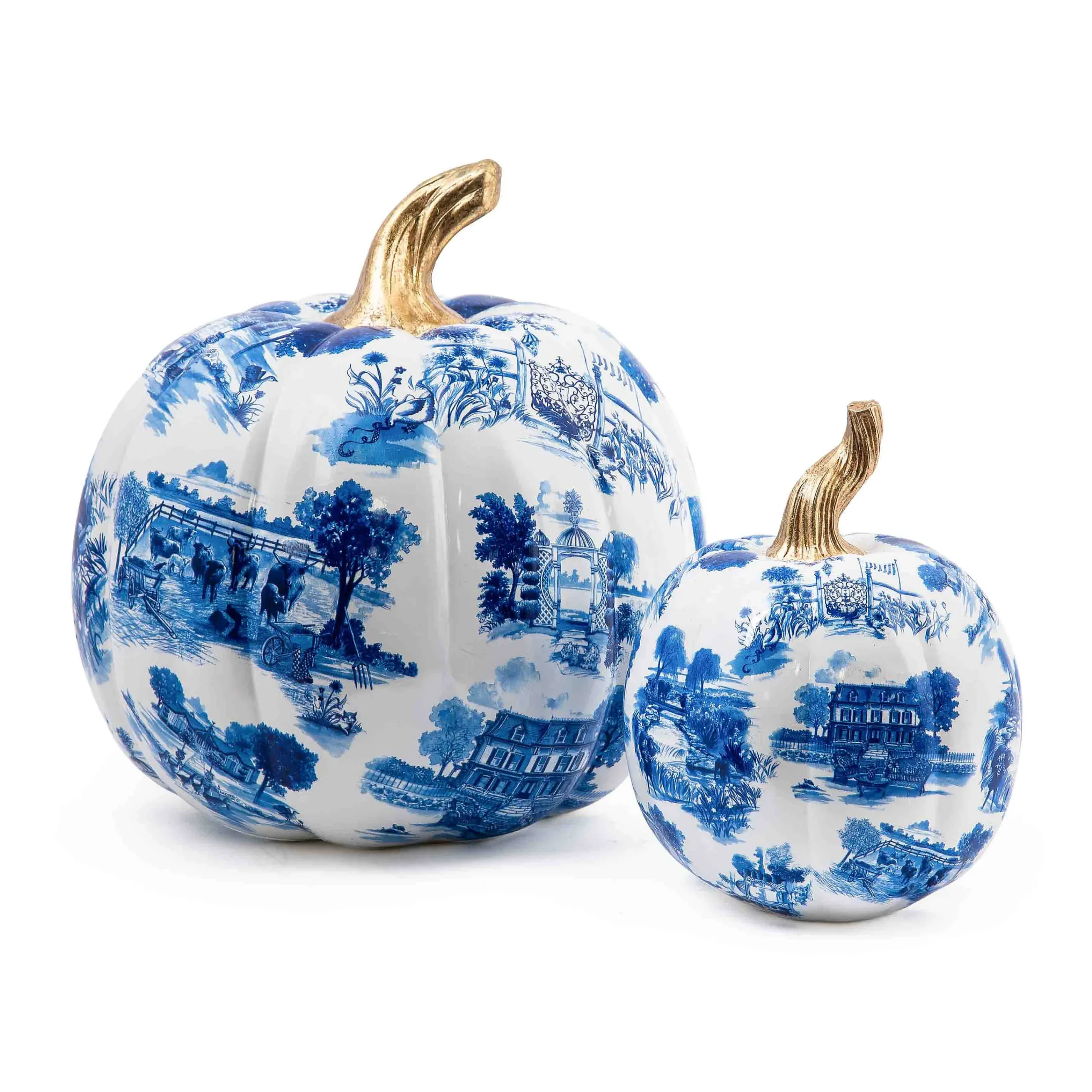 MacKenzie-Childs Pumpkins|The Halloween Shop<Royal Toile Large Pumpkin