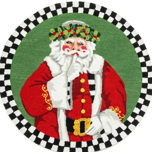 MacKenzie-Childs Holiday|Rugs<Santa Lucia 3' Round Rug