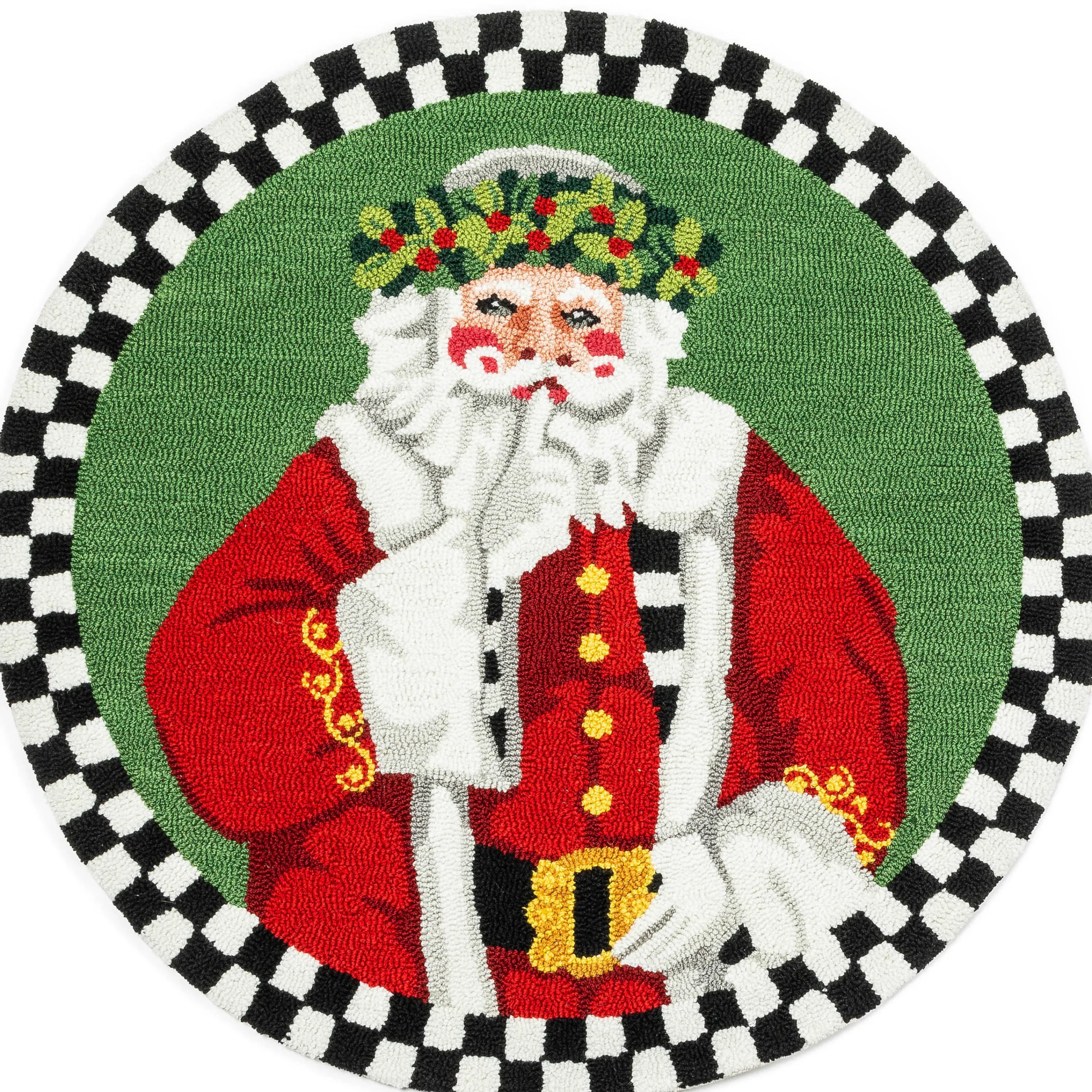 MacKenzie-Childs Holiday|Rugs<Santa Lucia 3' Round Rug