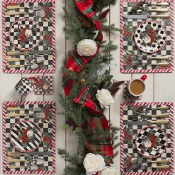 MacKenzie-Childs Holiday|Drinkware<Scottish Bouquet Stacking Mugs - Set of 4