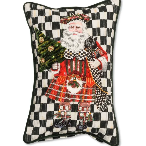 MacKenzie-Childs Holiday|Pillows, Throws, & Cushions<Scottish Santa Vertical Lumbar Pillow