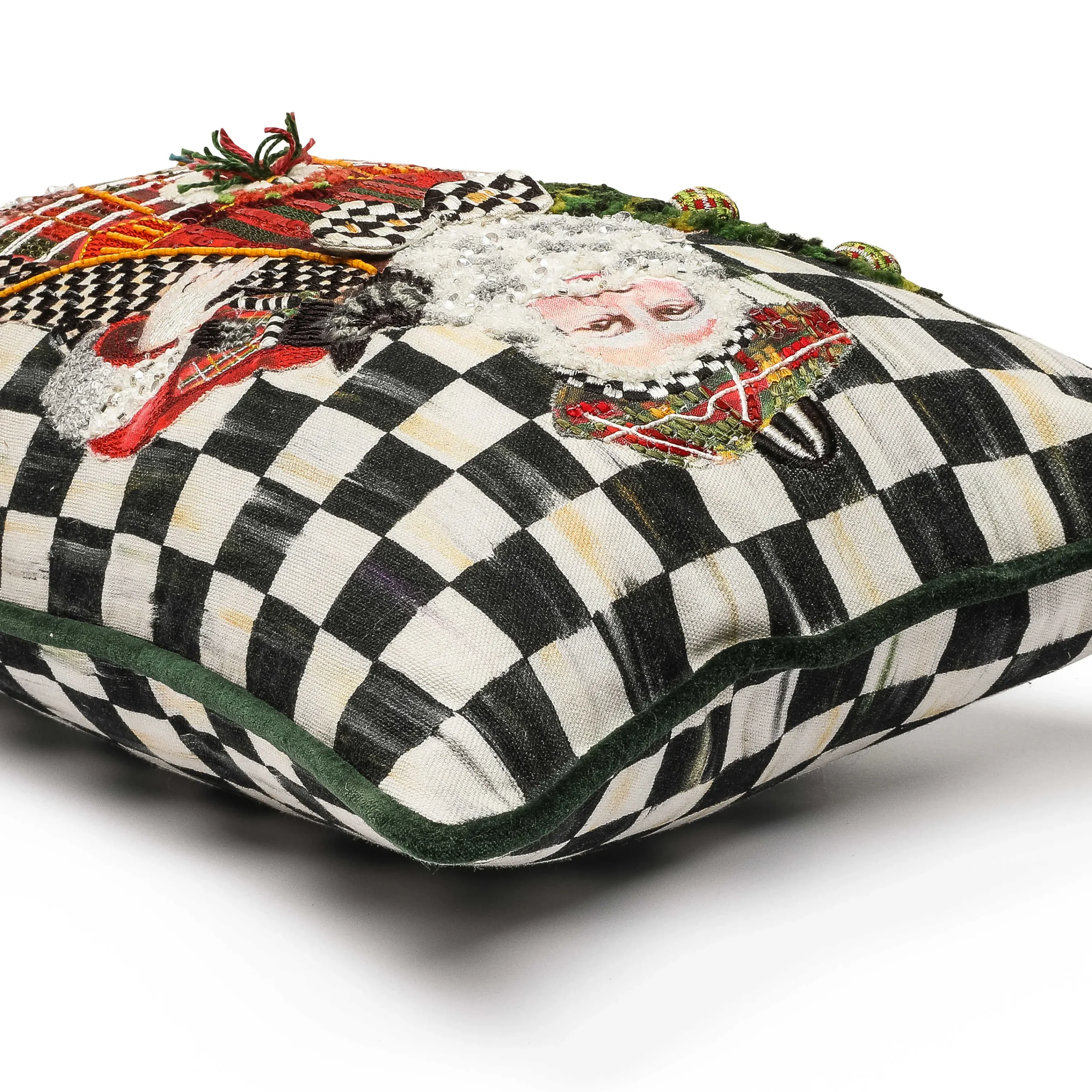 MacKenzie-Childs Holiday|Pillows, Throws, & Cushions<Scottish Santa Vertical Lumbar Pillow