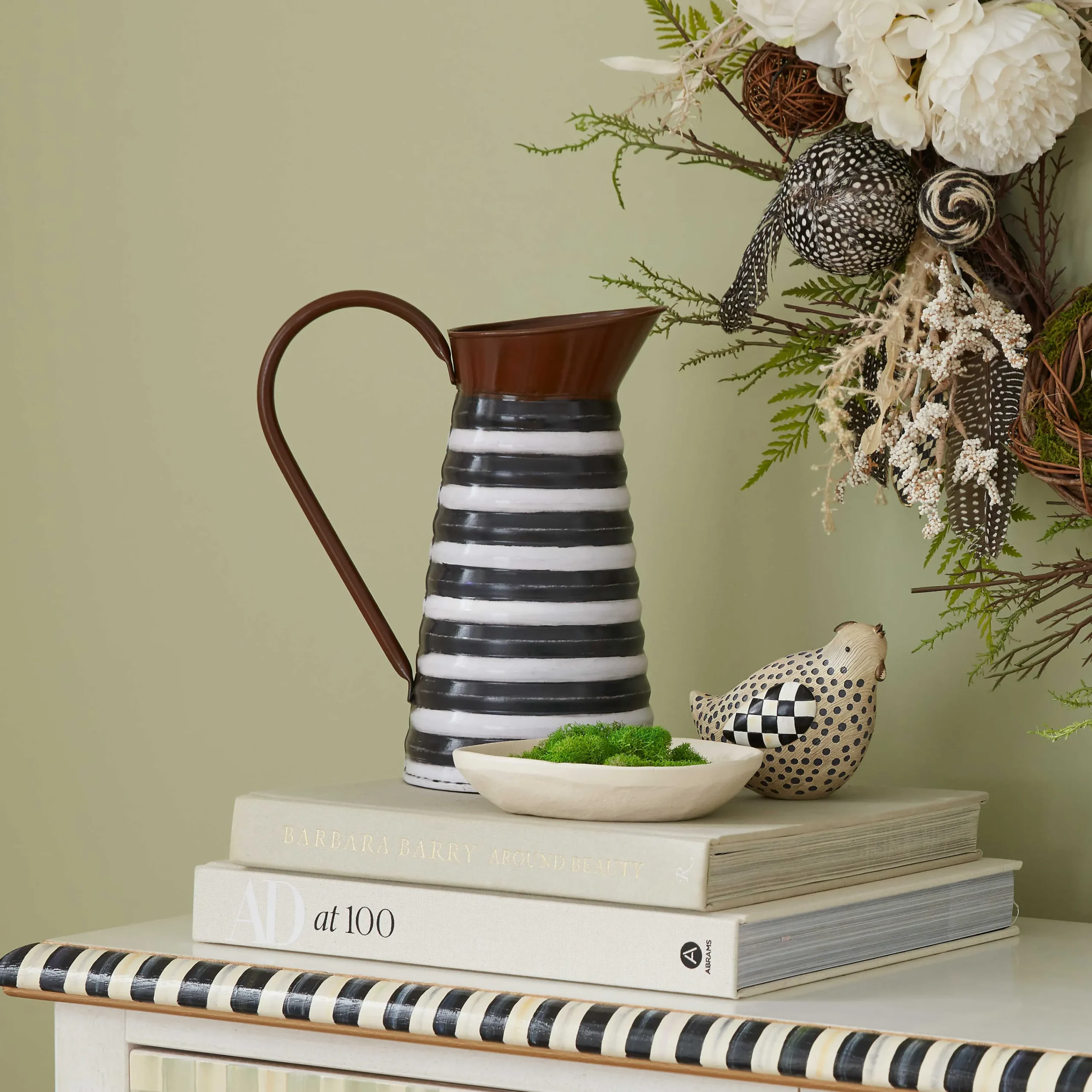 MacKenzie-Childs Spring|Outdoor<Show Your Stripes Watering Can
