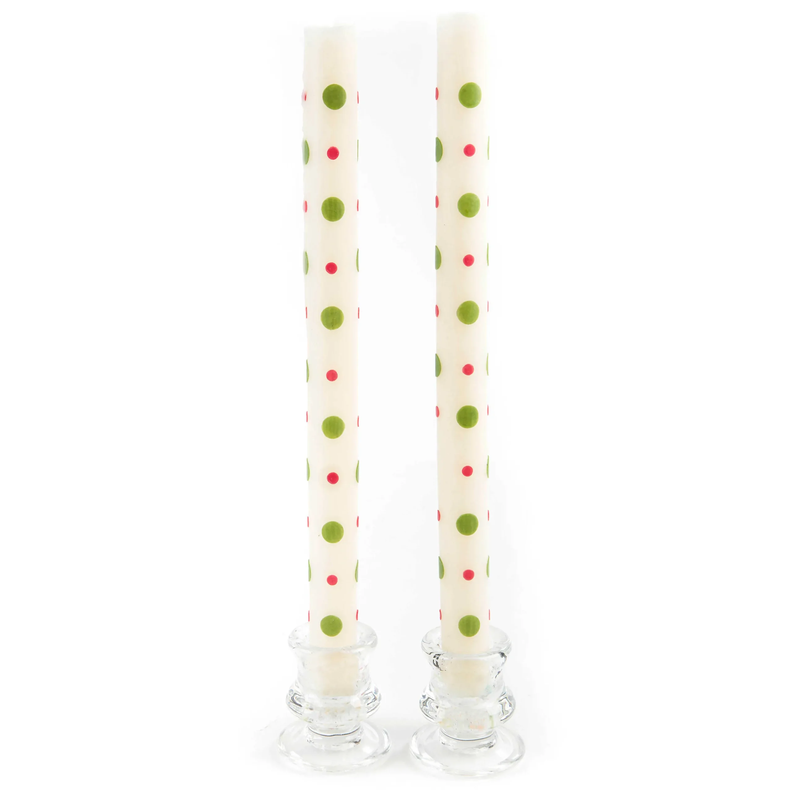 MacKenzie-Childs Holiday|Candles & Fragrances<Small  Large Dots Dinner Candles - Red  Green - Set of 2