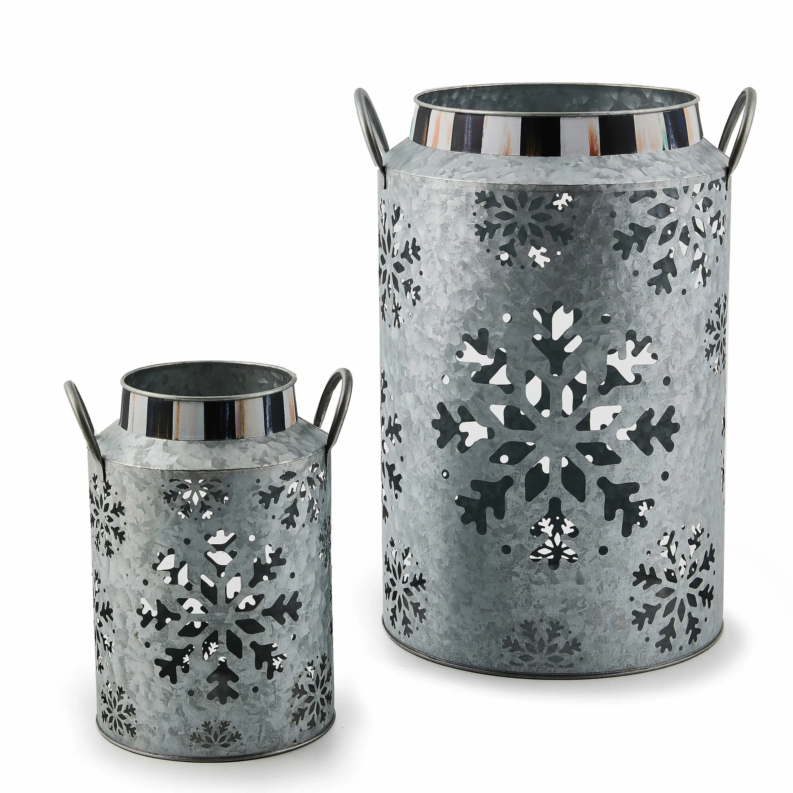 MacKenzie-Childs Outdoor<Snowflake Small Galvanized Metal Lantern