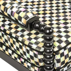 MacKenzie-Childs Outdoor|Spring<Spindle Check Outdoor Loveseat