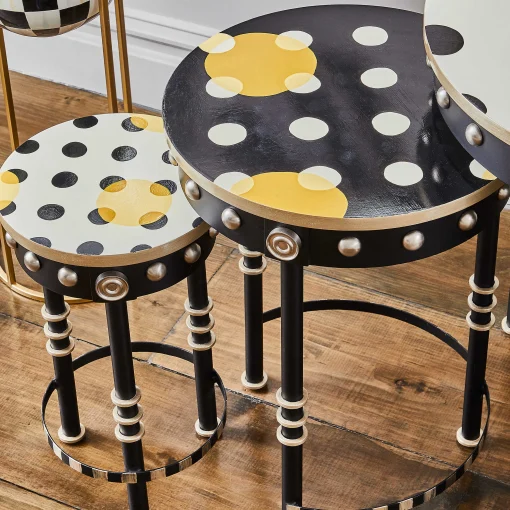 MacKenzie-Childs Living Room<Spot On Nesting Tables, Set of 3