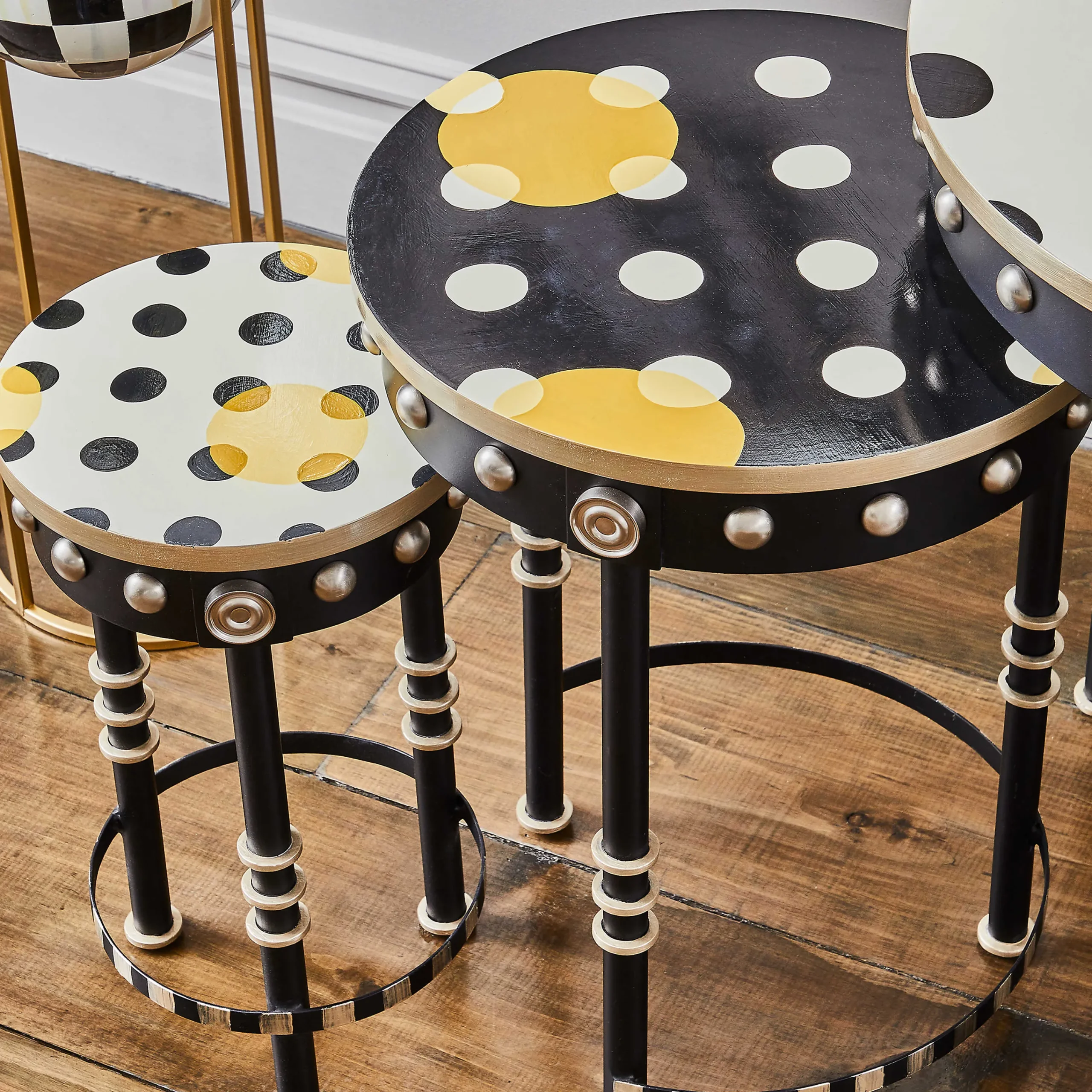 MacKenzie-Childs Living Room<Spot On Nesting Tables, Set of 3