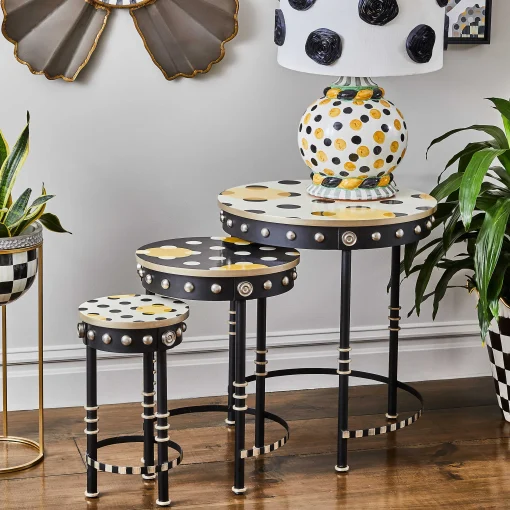 MacKenzie-Childs Living Room<Spot On Nesting Tables, Set of 3