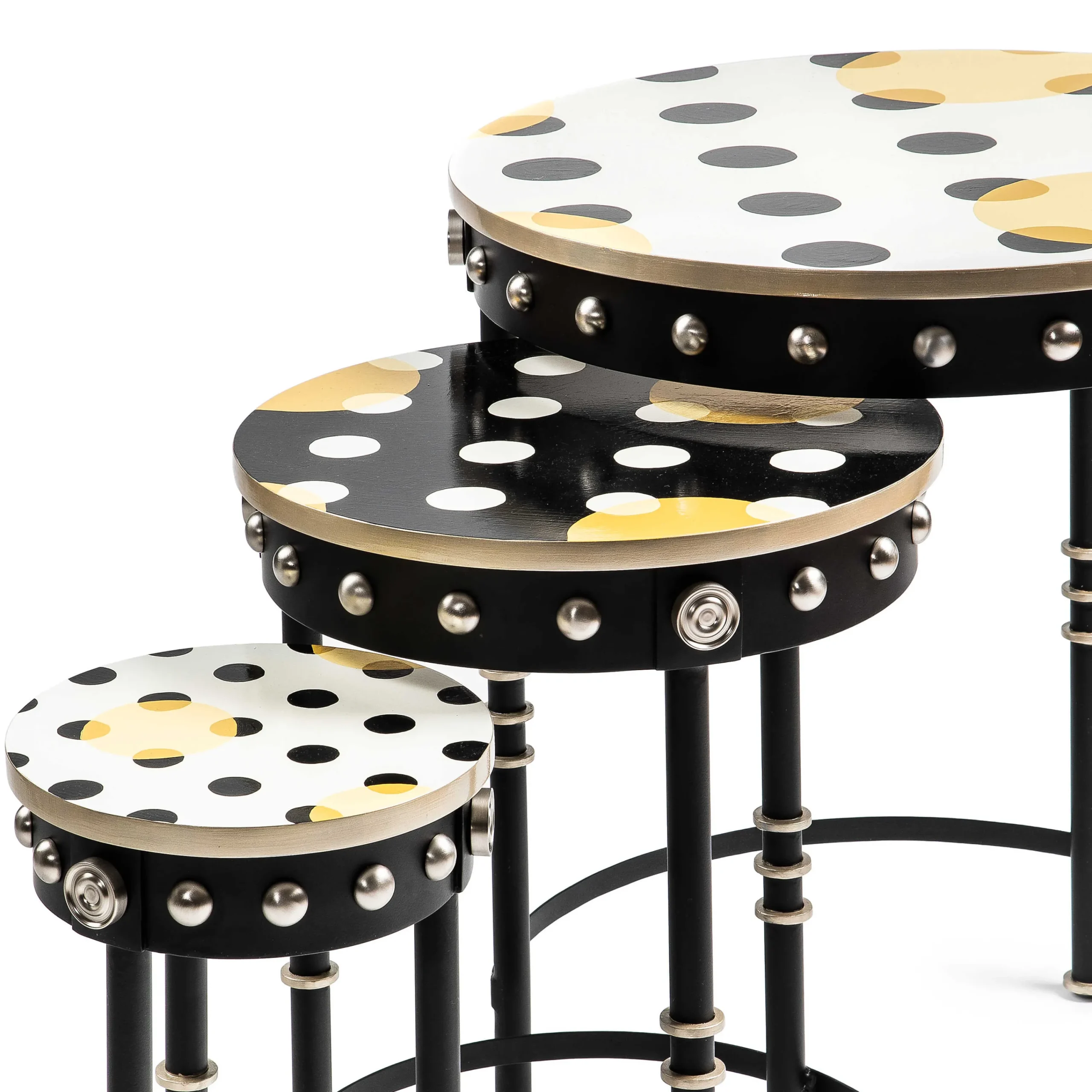 MacKenzie-Childs Living Room<Spot On Nesting Tables, Set of 3