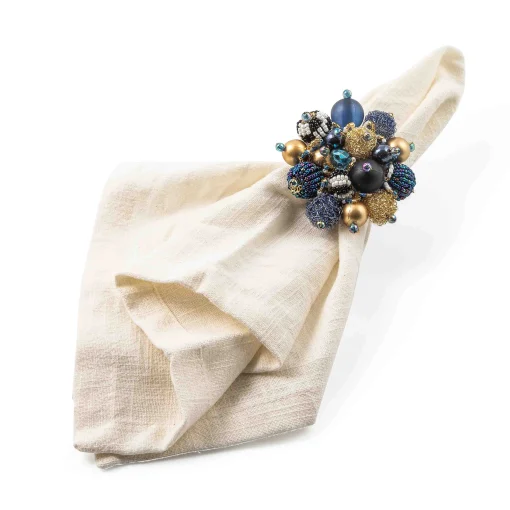 MacKenzie-Childs Holiday|Kitchen & Dining Sets<Starry Night Beaded Napkin Rings, Set of 4
