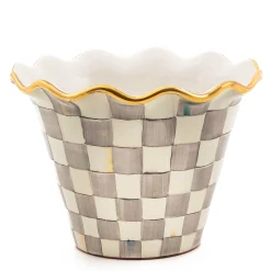 MacKenzie-Childs Spring|The Fall Shop<Sterling Check 8 Ceramic Garden Pot