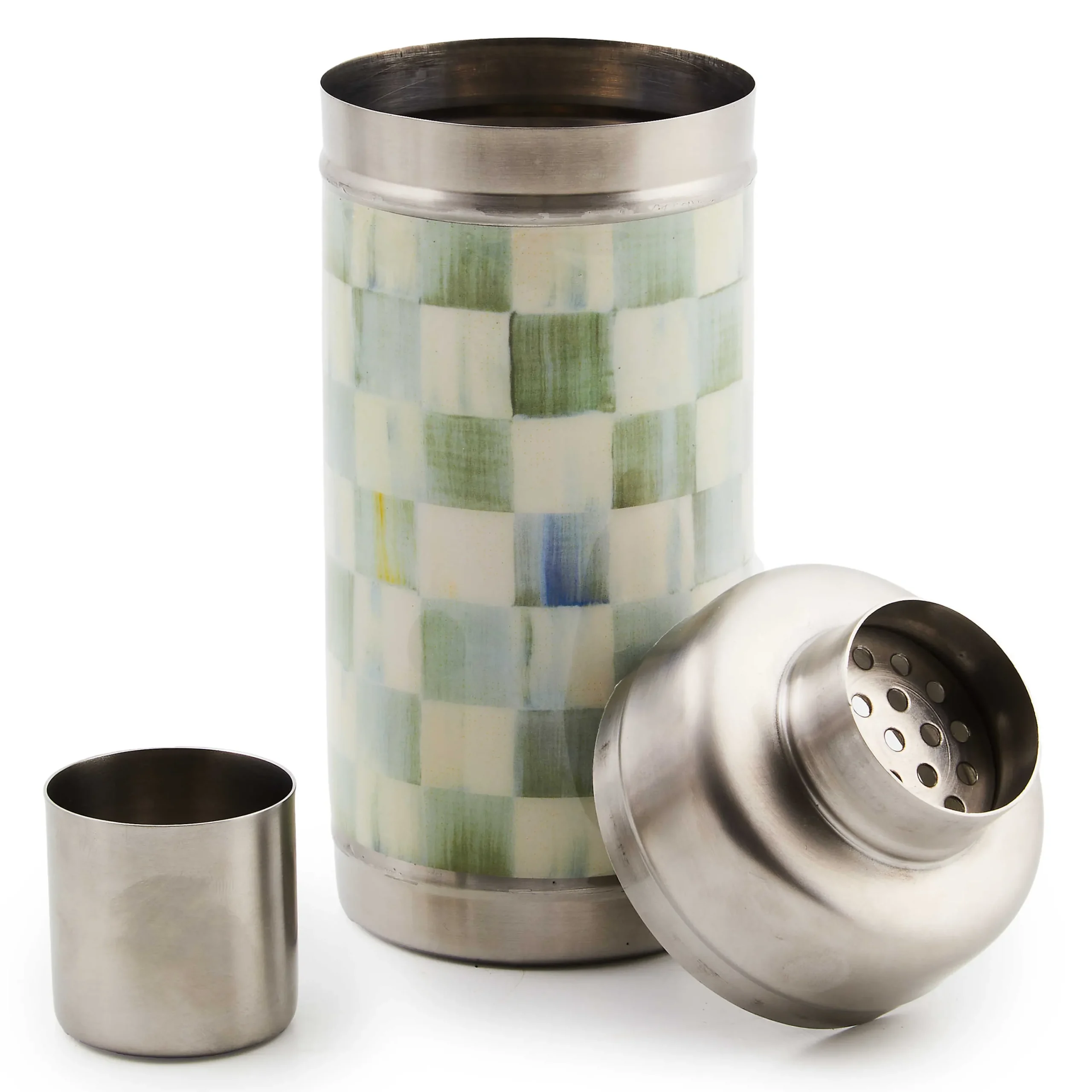 MacKenzie-Childs Fall Entertaining|Bar Entertaining<Sterling Check 3260 Cocktail Shaker