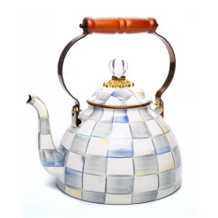 MacKenzie-Childs Fall Entertaining|Tea Kettles<Sterling Check 3 Quart Tea Kettle