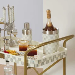 MacKenzie-Childs Fall Entertaining|Bar Entertaining<Sterling Check 3260 Wine Cooler