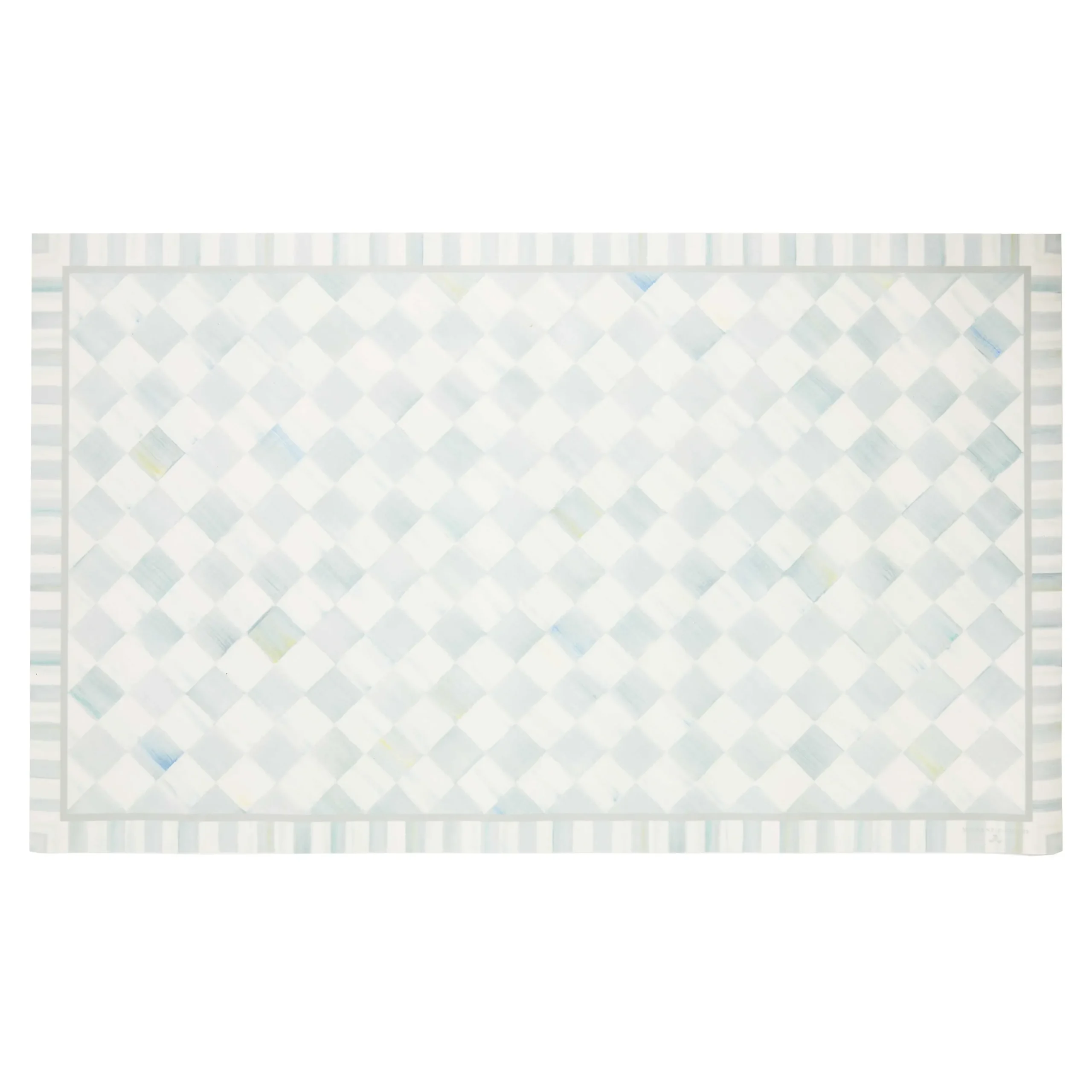 MacKenzie-Childs Rugs<Sterling Check 3' x 5' Floor Mat