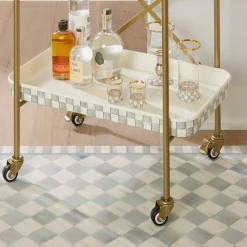 MacKenzie-Childs Rugs<Sterling Check 3' x 5' Floor Mat