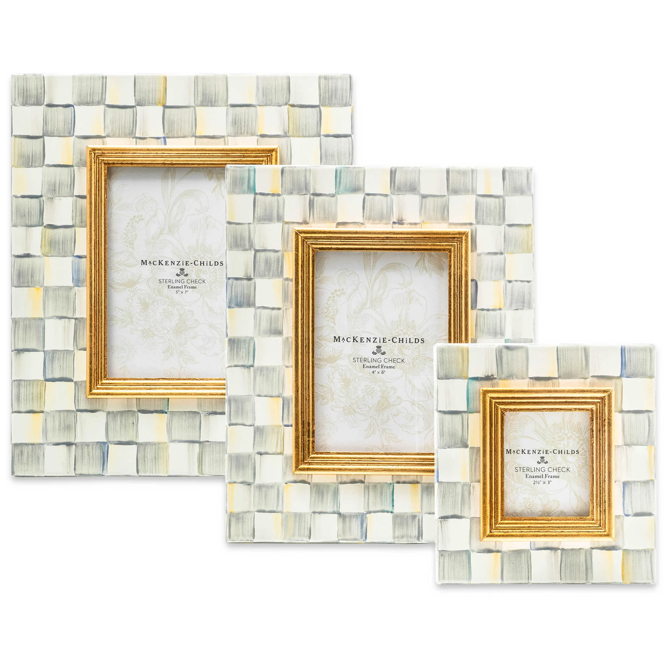 MacKenzie-Childs Room Accents<Sterling Check 2.5 x 3 Frame