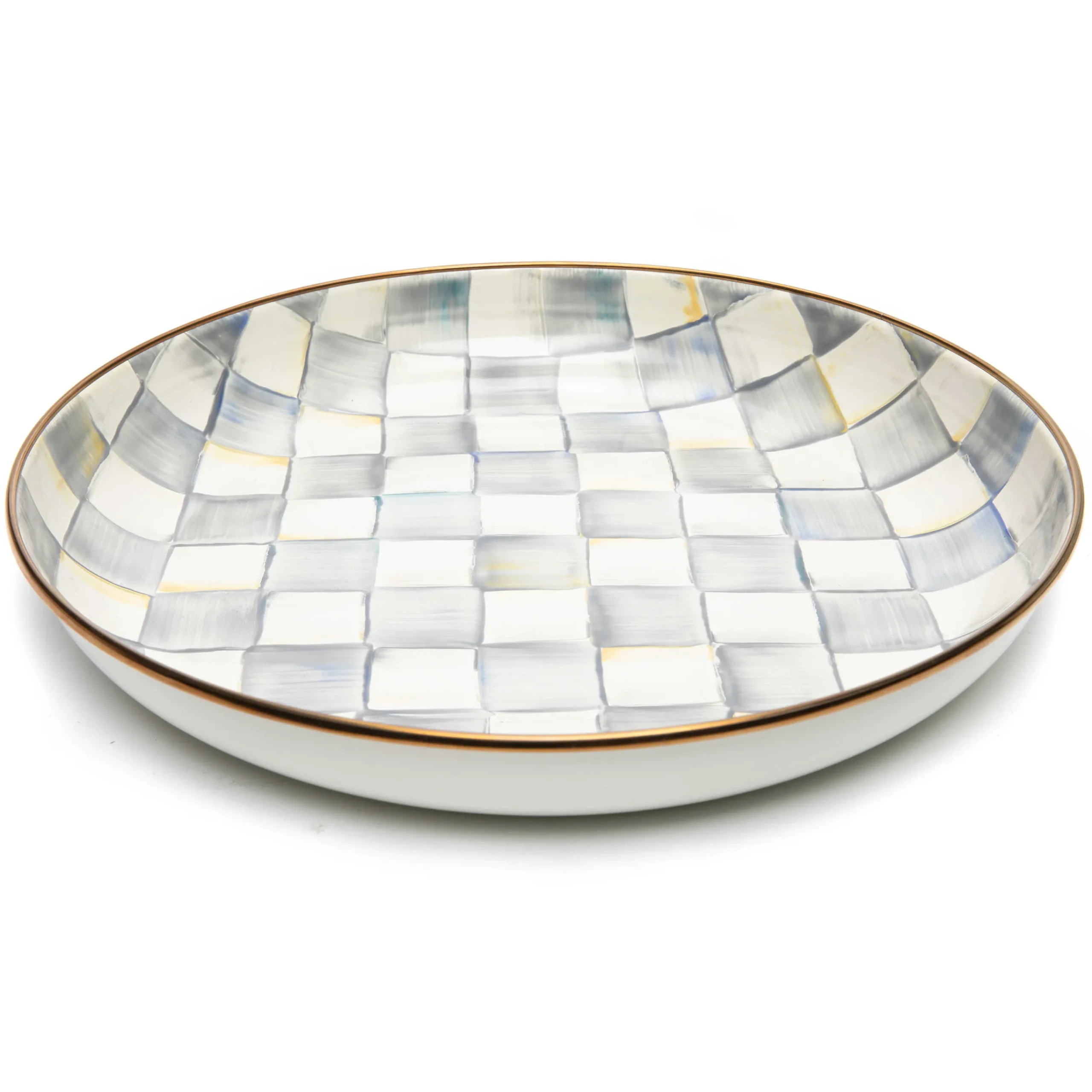 MacKenzie-Childs Serveware<Sterling Check Abundant Bowl