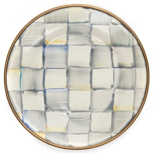 MacKenzie-Childs Bar Entertaining|Serveware<Sterling Check Appetizer Plates, Set of 4