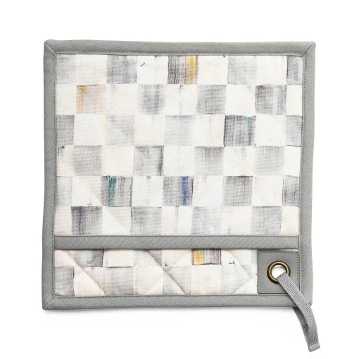 MacKenzie-Childs Fall Entertaining|Kitchen & Table Linens<Sterling Check Bistro Potholder