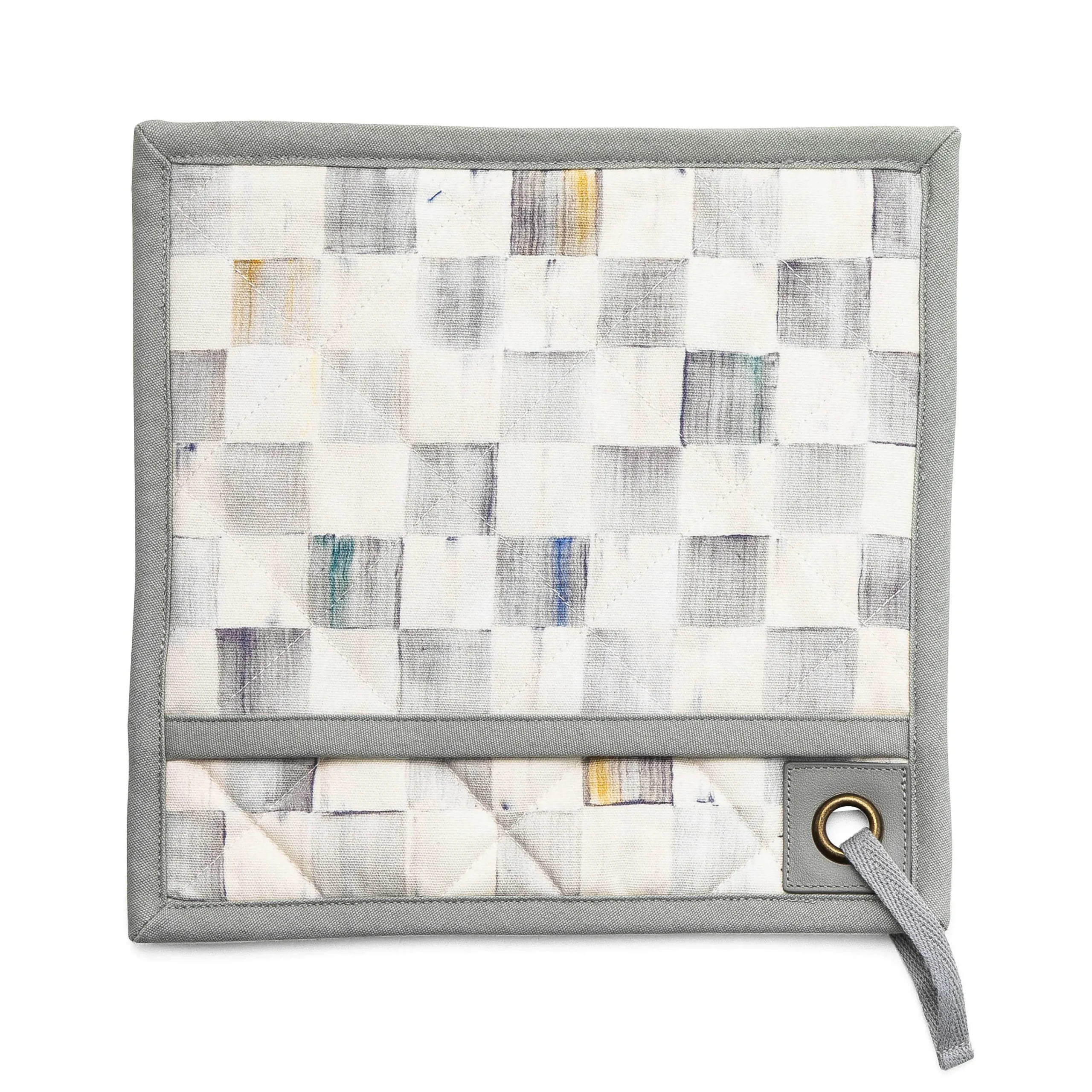 MacKenzie-Childs Fall Entertaining|Kitchen & Table Linens<Sterling Check Bistro Potholder