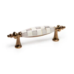 MacKenzie-Childs Finishing Touches|Room Accents<Sterling Check Brass Drawer Pull