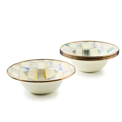 MacKenzie-Childs Kitchen & Dining Sets|Dinnerware & Flatware<Sterling Check Breakfast Bowls, Set of 4