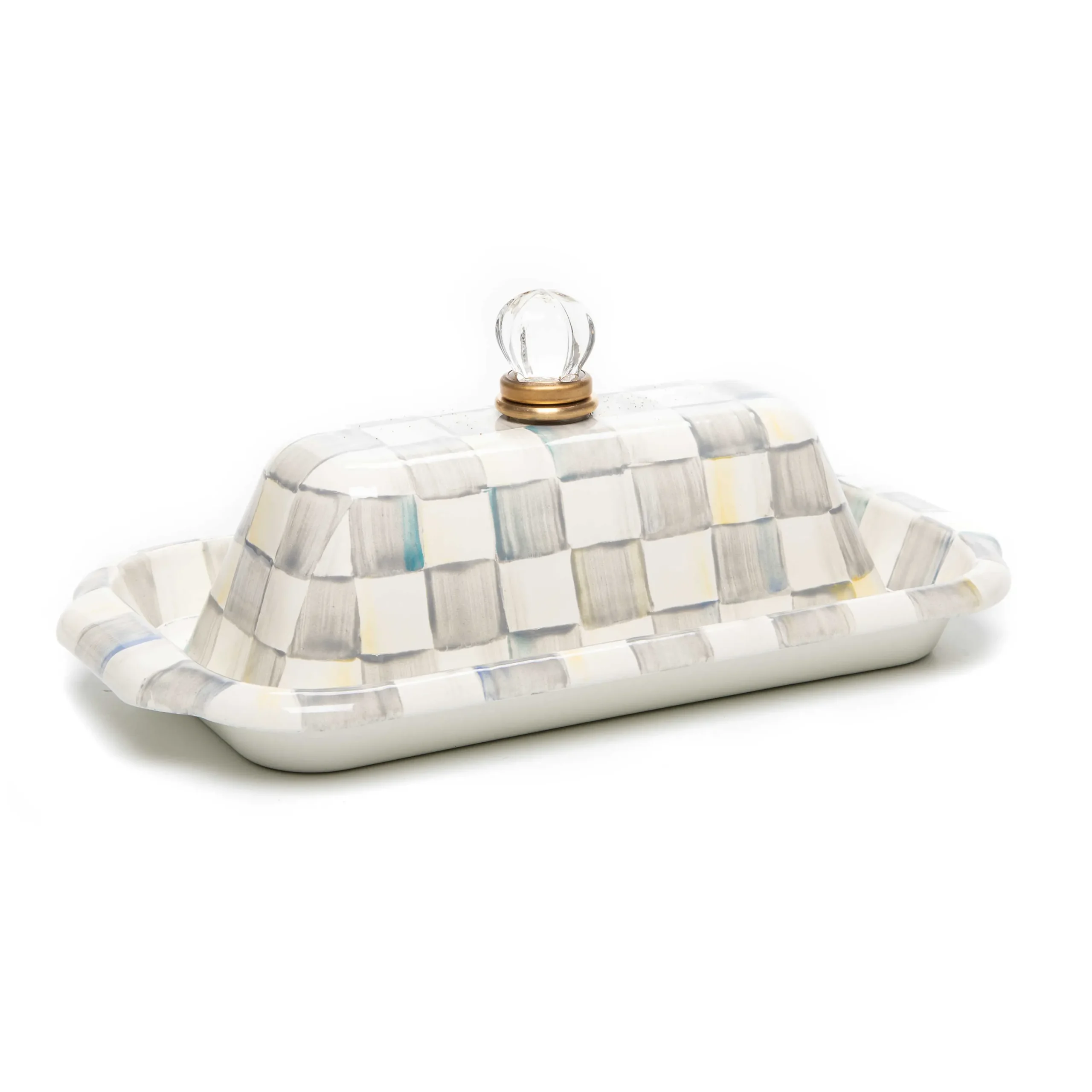 MacKenzie-Childs Fall Entertaining|Kitchen Utensils & Tools<Sterling Check Butter Box