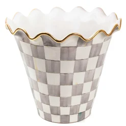 MacKenzie-Childs Spring|The Fall Shop<Sterling Check Ceramic Jumbo Garden Pot