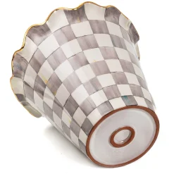 MacKenzie-Childs Spring|The Fall Shop<Sterling Check Ceramic Jumbo Garden Pot