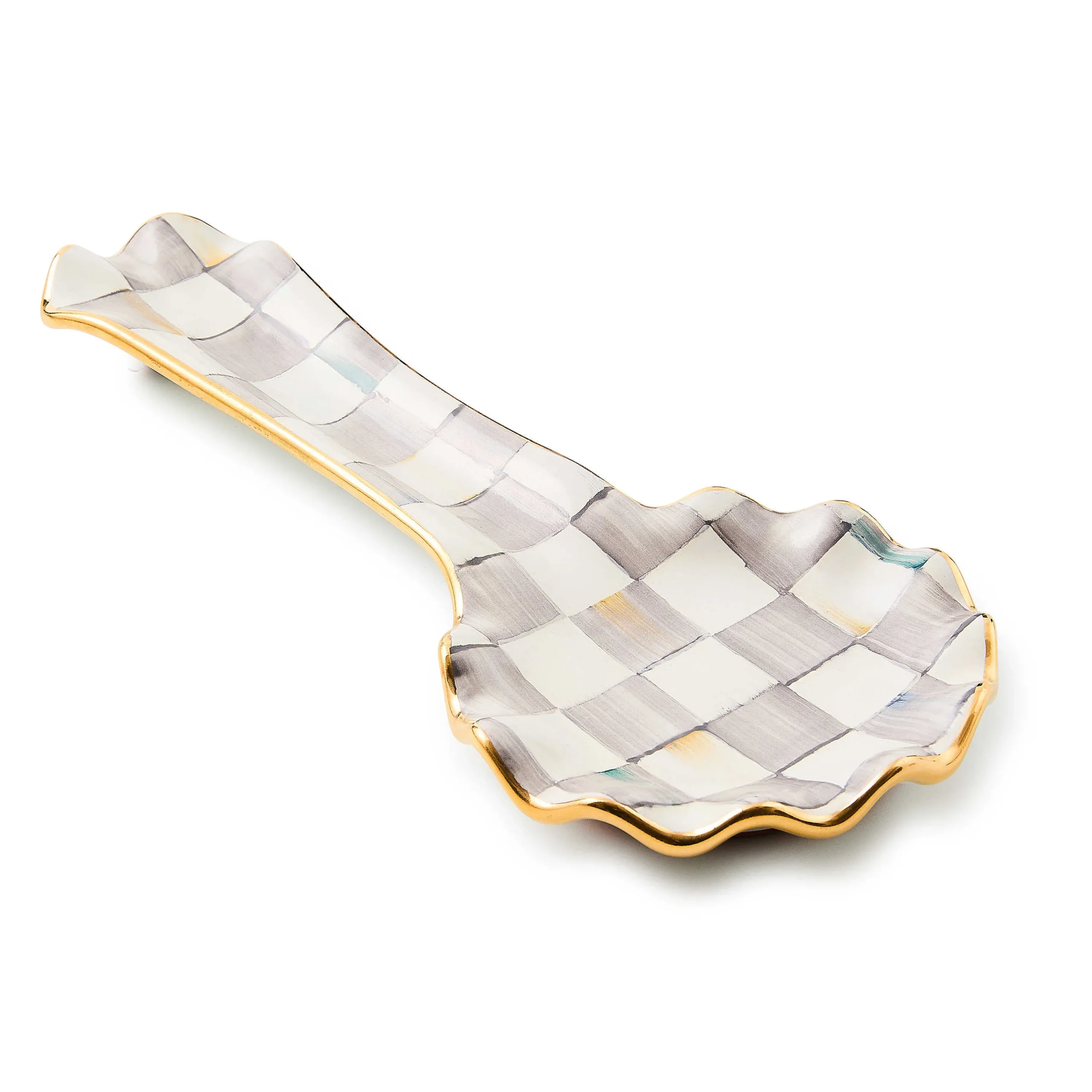 MacKenzie-Childs Kitchen Utensils & Tools<Sterling Check Ceramic Spoon Rest
