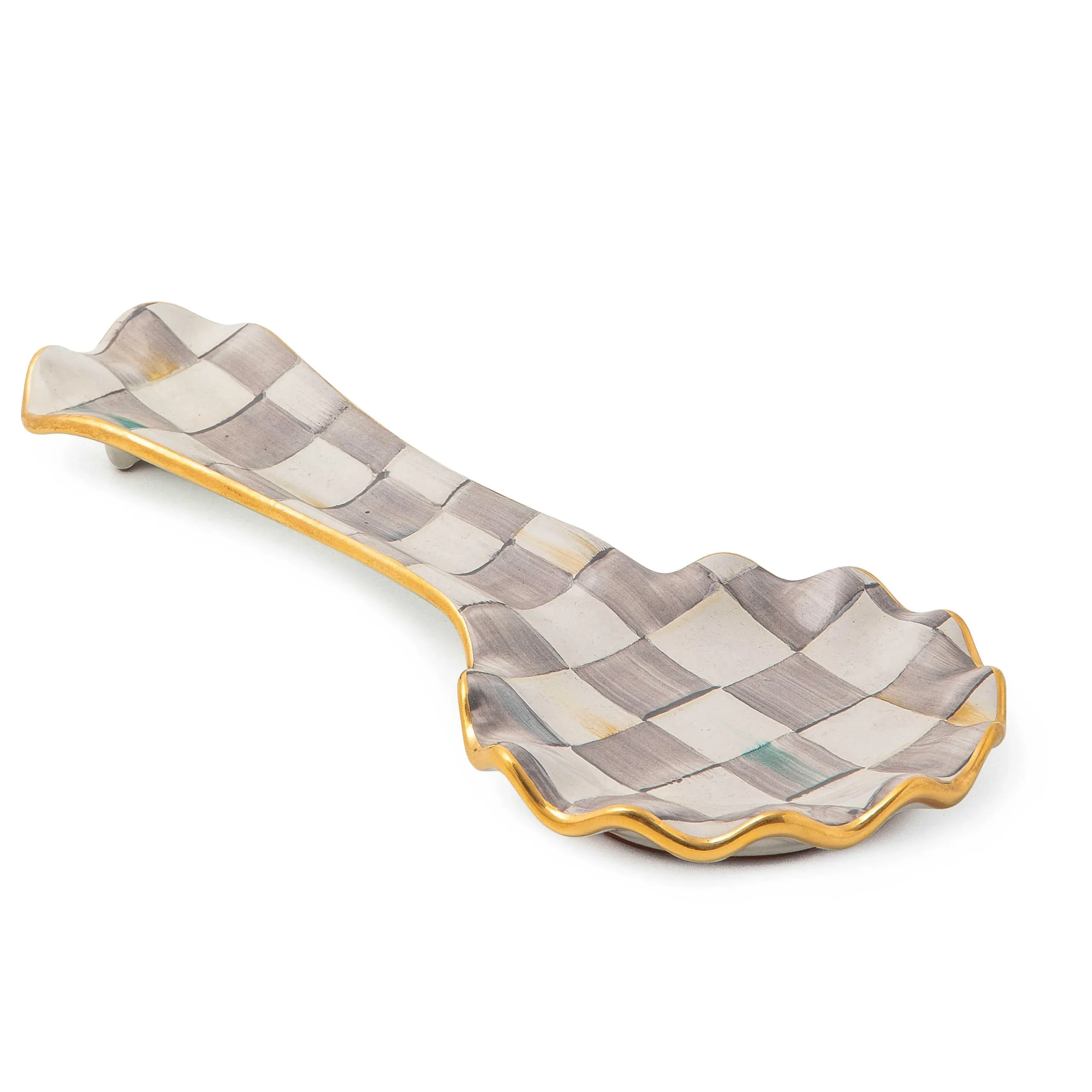 MacKenzie-Childs Kitchen Utensils & Tools<Sterling Check Ceramic Spoon Rest