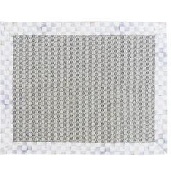 MacKenzie-Childs Rugs<Sterling Check Chunky Sisal Wool Grey 2' x 3' Rug
